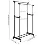 Kaluo Foldable Adjustable Clothes Drying Rack Hanger Double Pole Rail Rod with Shoe Rack and 4 360 degree wheels(2 with lock),US Stock Kaluo Foldable Adjustable Clothes Drying Rack Hanger Double Pole Rail Rod with Shoe Rack and 4 360 degree wheels(2 with lock),US Stock
