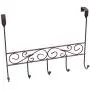 Inspired Living by Mesa Inspired Living Over The Door Hanger 5 Organizer in Oil Rubbed Bronze Spiral Collection utility-hooks,