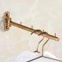 GGYDD Wall Mounted Clothes Drying Rack, Retractable Fold Hanger Rack Metal Coat Hooks Vintage Furnishing Coat Rack-a 30cm(12inch)