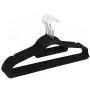 Pack of 10 Non-Slip Ultra-Thin 360 Degree Swivel Flocked Adult Clothes Hangers Random Color with Tie Bar, Notched Shoulders