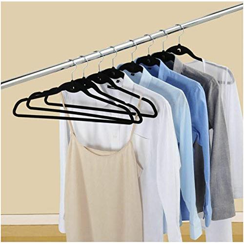 10pcs Velvet Hanger Flocking Seamless Clothes Hanger Non-Slip Ultra-Thin 360 Degree Wardrobe Decoration Storage