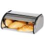 Bread Boxes for Kitchen Counter, Stainless Steel Roll Top Bread Bin, Sliver Bread Storage Holder with Lid, Large Capacity Bread Keeper, 17 x 11 x 7 Inches