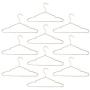Harbour Housewares Metal Wire Coat/Clothes Hangers - Trouser Bar - Rose Gold - Pack of 10
