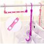 Home Storage Clothes Hanger Plastic Multi-Port Support Hangers for Clothes with Hook Hanger Coat Hanger 10pcs Random Color