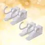 TOPBATHY 4pcs Over The Door Hook Plastic Door Hangers Door Back Hook for Clothes Hats Towels Home Office Bathroom Kitchen (White)