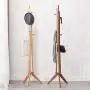 Simple Coat Rack Floor-Standing Hanger Multifunctional Wood Clothes Rack (Color : Primary Color) Simple Coat Rack Floor-Standing Hanger Multifunctional Wood Clothes Rack (Color : Primary Color)