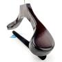 HANGERWORLD 5 Dark Wooden 17inch Heavy Duty Broad Suit Coat Clothes Hangers with Velvet Gilt Pants Bar