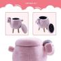 TREXM Have-Fun Series Upholstered Ride-on Storage Ottoman Footrest Stool with Vivid Adorable Animal Shape Storage Box,Pink Sheep, Gray TREXM Have-Fun Series Upholstered Ride-on Storage Ottoman Footrest Stool with Vivid Adorable Animal Shape Storage Box,Pink Sheep, Gray