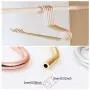 LLEH Open-Ended Pant Hangers, Open-Ended Aluminum Alloy Pants Hanger Non Slip Open Ended Hangers for Pants, Jeans, Trousers, Skirts, Scarf (10-Pack),Gold