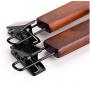 5pcs Retro Pants Skirt T-Shirt Kid Clothes Hanger Rack Organizer Solid Wood with Pant Clips for Kids Adults