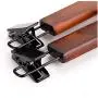 5pcs Retro Pants Skirt T-Shirt Kid Clothes Hanger Rack Organizer Solid Wood with Pant Clips for Kids Adults