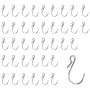 HNYYZL 40 Pack S Shaped Hooks Stainless Steel Metal Hangers Hanging Hooks for DIY Crafts, Hanging Jewelry, Key Chain, Tags, Fishing Lure, Net Equipment