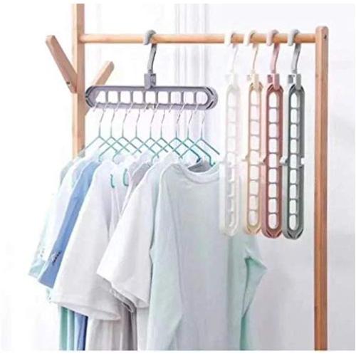 10pcs Random Color Multi-Port Support Circle Clothes Hanger Clothes Drying Racks Multifunction Plastic Scarf Clothes Hanger Hangers Storage Rack