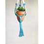 Macrame Mini Plant Hanger. Rear View Mirror Car Charm. Unique Car Accessories. Boho Car Charms.
