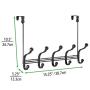 mDesign Decorative Over Door 10 Hook Metal Storage Organizer Rack for Coats, Hoodies, Hats, Scarves, Purses, Leashes, Bath Towels, Robes, Men and Womens Clothing - Matte Black mDesign Decorative Over Door 10 Hook Metal Storage Organizer Rack for Coats, Hoodies, Hats, Scarves, Purses, Leashes, Bath Towels, Robes, Men and Womens Clothing - Matte Black
