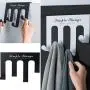 Coat Rack Wall Mounted,4 Linked Carbon Steel Hooks Clothes Hat Scarf Storage Hangers for Room,Towel Purse Robes Bathroom Kitchen Hanger Towel Clothes Hook for Bathroom (Black) Coat Rack Wall Mounted,4 Linked Carbon Steel Hooks Clothes Hat Scarf Storage Hangers for Room,Towel Purse Robes Bathroom Kitchen Hanger Towel Clothes Hook for Bathroom (Black)
