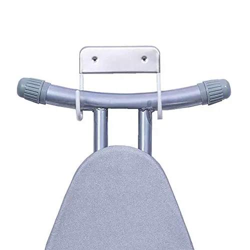 HAI+ Wall Mount Ironing Board Hanger and Holder, Home Intuition Over The Door Ironing Board Organizer, for Laundry Rooms (White)