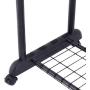Storage Laundry Drying Closet Stick Hanger Shelf Rolling Clothes Holder Rack Folding