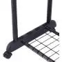Storage Laundry Drying Closet Stick Hanger Shelf Rolling Clothes Holder Rack Folding