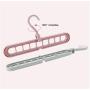 10pcs Random Color Creative 3D Space Saving Hanger, Magic Clothes Hanger 9Hole Towel Hook Closet Organizer Storage Rack