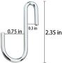 BAYEAR 10 piececarbon Steel Silver S-Shaped Hooks, S Hooks, Hanger Hooks, Durable Metal Hooks, Suitable for Kitchen, Bathroom Closet, Office Flower Basket, Garden Plants or Outdoor Activities.