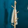 XuYuanjiaShop Free Standing Coat Rack Solid Wood Coat Rack Indoor Bedroom Office Hanger Multi-Hook Drying Clothes Rack Entryway Coat Hanger Stand