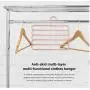 5PC Random Color 5-Layer Clothes Hanger Drying Racks Multi-Functional Innovative Hanger Multi-Storey Scarf Racks Anti-Slip Pants Folder Decoration