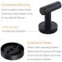 Utility Coat Hook, Aomasi Stainless Steel Utility Robe Towel Holder, Single Round Prong Clothes Hanger, Modern Kitchen Shower Storage Organizer, Wall Mounted, Matte Black