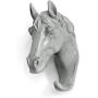 HERNGEE Horse Head Single Wall Hook / Hanger Animal Shaped Coat Hat Hook Heavy Duty, Rustic, Decorative Gift , Grey