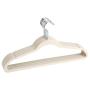 Yosoo Velvet Clothes Hangers, Non-Slip Thin Flocked Clothes Hangers Suit Shirt Pant Hangers 20 Pack Perfect for Space Saving (Ivory)