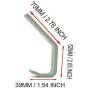 （Pack of 2）Motorcycle Helmet Holder, Jacket Hanger, Motorbike Wall Mount Display Rack Hoook，Wall Mounted Equestrian Helmet Storage Rack，STAINLESS STEEL，with mounting screws（no Helmet）