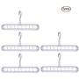 HHXD 5Pcs Multifunction Magic Clothes Hanger,Rotatable Save Space Storage Coat Hangers Durable/Gray / 5pcs