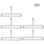 HHXD 5Pcs Multifunction Magic Clothes Hanger,Rotatable Save Space Storage Coat Hangers Durable/Gray / 5pcs