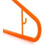 HANGERWORLD 20 Orange 16inch Plastic All Purpose Coat Clothes Garment Pant Skirt Bar Hangers Loop Hooks