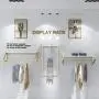 FURVOKIA Modern Simple Mens and Womens Clothing Store Heavy Duty Metal Display Stand,Wall-Mounted Garment Rack with Wood,Clothes Rail,Bathroom Hanging Towel Rack (Gold Square Tube, B) FURVOKIA Modern Simple Mens and Womens Clothing Store Heavy Duty Metal Display Stand,Wall-Mounted Garment Rack with Wood,Clothes Rail,Bathroom Hanging Towel Rack (Gold Square Tube, B)