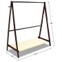 DL-Furniture - Laundry Drying Rack/Stand Garment Rack Cloth Hanger For Home and Business | Cherry