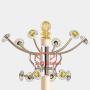 Ymjdmb Multifunction Coat Rack Household Coat Stand Stainless Steel Hall Tree Free Standing Clothes Hanger Holder for Jacket Hat Umbrella (Color : Gold)