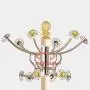 Ymjdmb Multifunction Coat Rack Household Coat Stand Stainless Steel Hall Tree Free Standing Clothes Hanger Holder for Jacket Hat Umbrella (Color : Gold)