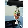 VIEW MIRROR Charm/mini plant hanger with maple barrel beads/rear view mirror accessory/car mirror accessory/cute car hanging accessory VIEW MIRROR Charm/mini plant hanger with maple barrel beads/rear view mirror accessory/car mirror accessory/cute car hanging accessory