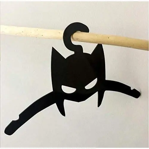 Sportskindom Batman Decoration Hanger Nordic Style Racks Kids Room Softcover Clothes Hangers Creative Crafts Hangers (5pcs)