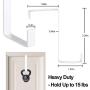 Over the Door Hook - Door Hanger Hooks Fit for Two Sized Doors Reversible Design Metal Door Towel Hooks for Bathroom, Bedroom, Coat, 5 Pcs, White