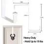 Over the Door Hook - Door Hanger Hooks Fit for Two Sized Doors Reversible Design Metal Door Towel Hooks for Bathroom, Bedroom, Coat, 5 Pcs, White Over the Door Hook - Door Hanger Hooks Fit for Two Sized Doors Reversible Design Metal Door Towel Hooks for Bathroom, Bedroom, Coat, 5 Pcs, White