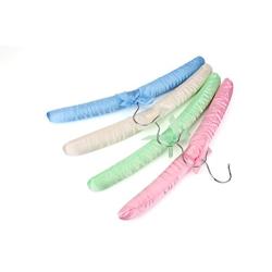 Tosnail Non-Slip Satin Padded Hangers Collection Shirt/Blouse Hangers - Pink, Blue, Green, White (12)