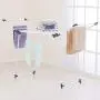 YUBELLES Gullwing Multipurpose Clothes Drying Rack, Dark Grey Rustproof Collapsible Stable Durable Laundry Rack