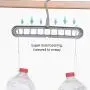 Magic Clothes Hanger,GTWCK 360 Degrees Rotating Multi-Function Nine Hole Hanger Plastic Non Slip Drying Rack for Home Bedroom (Nordic Beige)