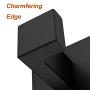 Nolimas 2 Pack Matte Black Towel Hook Stainless Steel Bathroom Rustproof Clothes Towel Coat Hook Wall Mounted Square Toilet Kitchen Heavy Duty Door Hanger