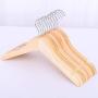 HYibiao Baby Hangers Children Hanger wooden Clothes Hanger 5 Pack Solid Wood Natural Finish Hanger Non Slip Hanger Heavy Duty Hangers