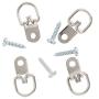 Genie Crafts 100-Pack 1 Inch Metal D Ring Picture Hangers with Screws