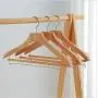 Mgxdd Wood Suit Hangers,Hangers Wooden 44.5 cm Quality Coat Clothes Suit Hangers and Premium Finish with Stronger&Thicker Non-Slip Bar -4 Pack,C,44.5304.5cm