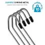 ZOBER Slack/Trousers Pants Hangers - 20 Pack - Strong and Durable Anti-Rust Chrome Metal Hangers, Non Slip Rubber Coating, Slim & Space Saving, Open Ended Design for Easy-Slide Pant, Jeans, Slacks Etc